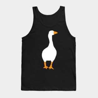 Minimal Abstract White Goose Gamer Tank Top